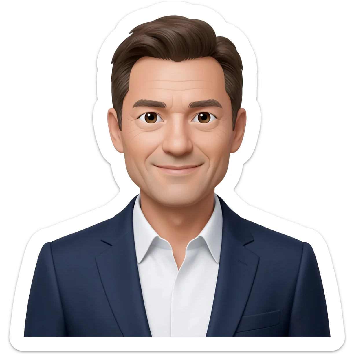 middle aged confident man sticker