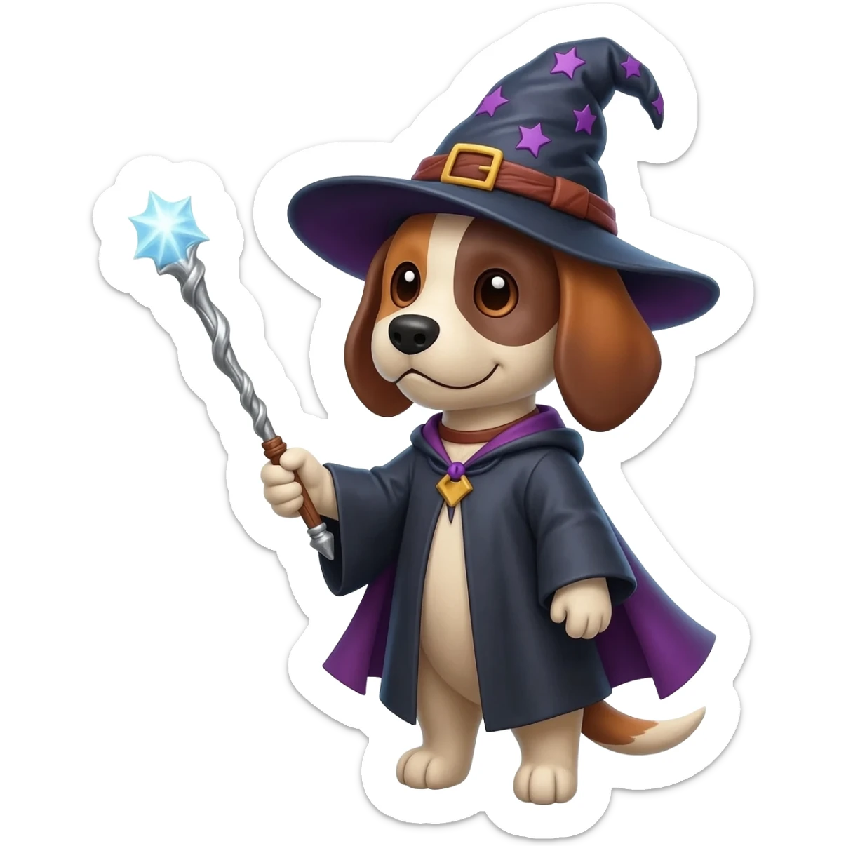 Dog wizard sticker