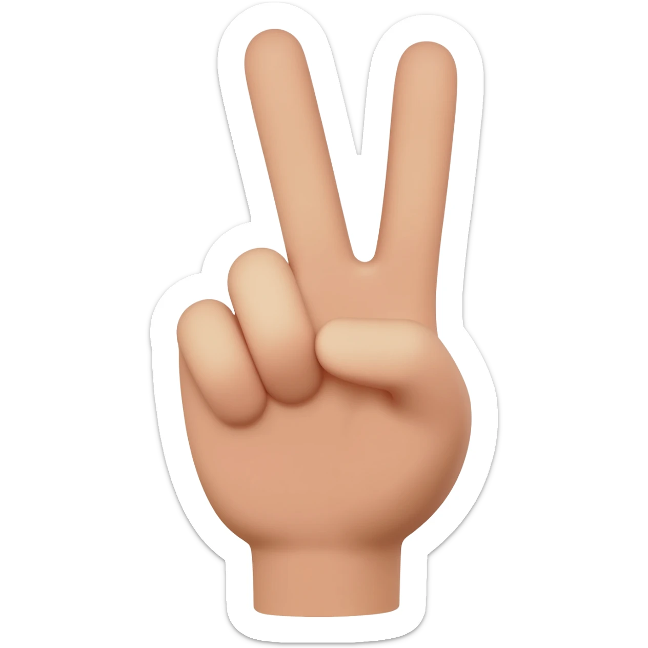 ✌️ but the fingers are bent slightly forward sticker