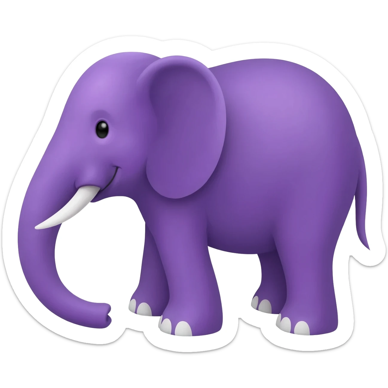 Purple elephant sticker