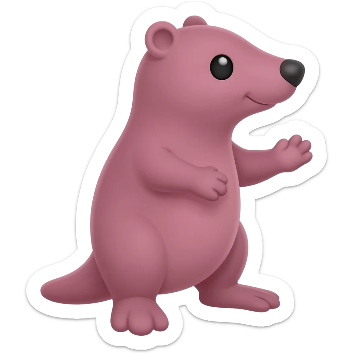 Pink platypus sticker