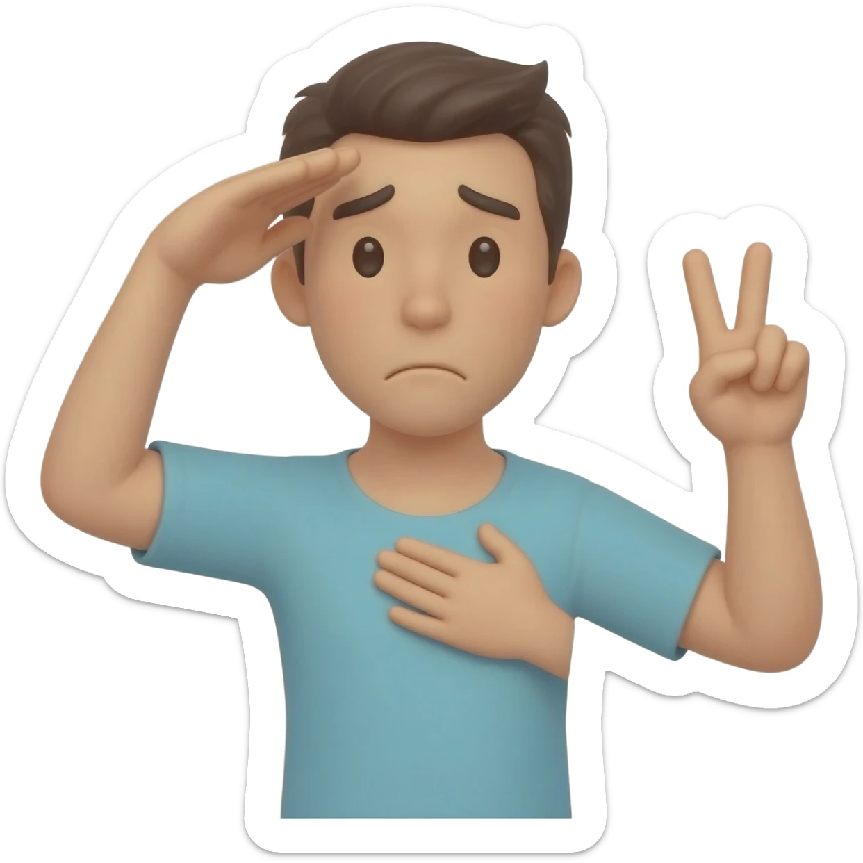 I want this 🫡✌️🫩 mixed into 1 emoji sticker