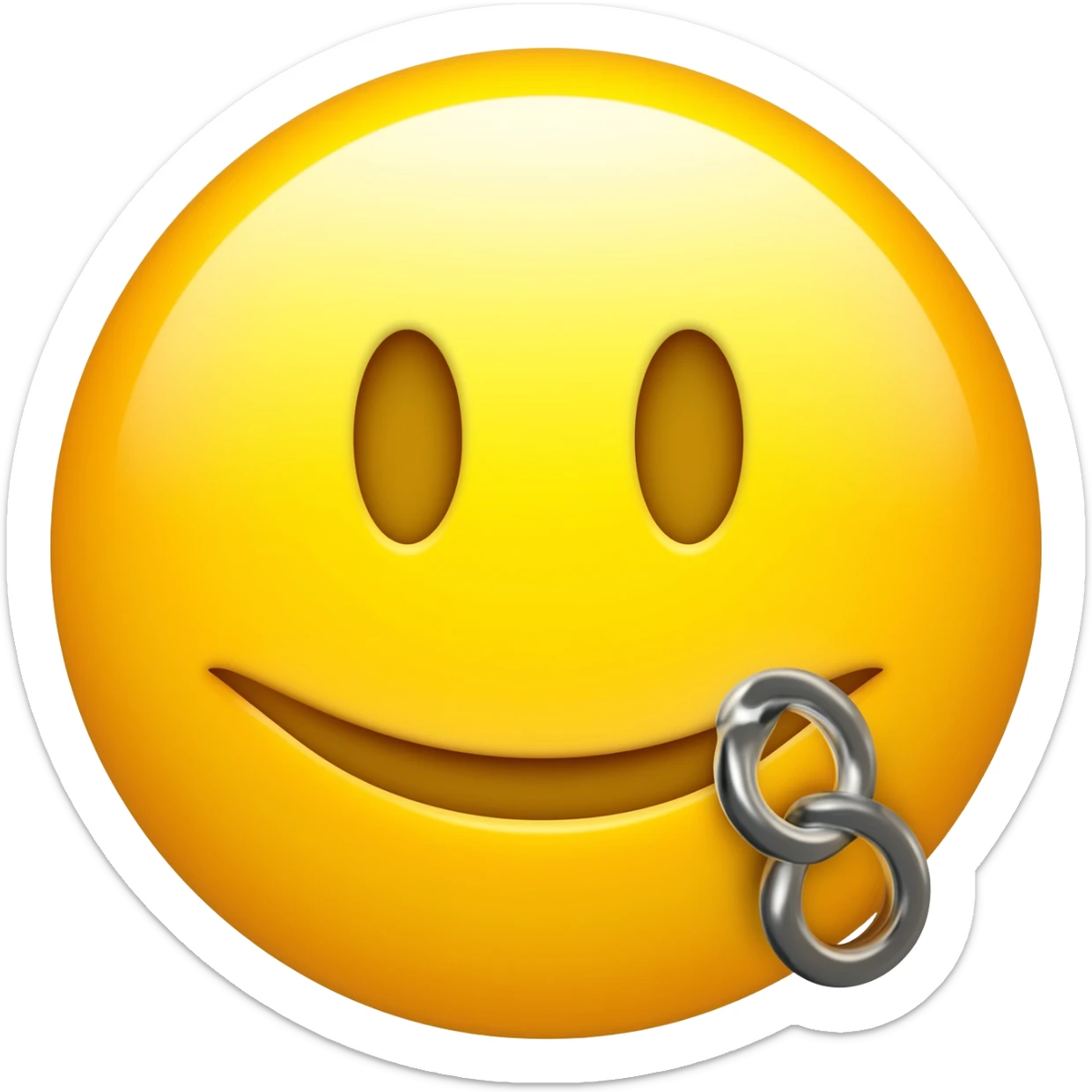 yellow smilie with chastity sticker