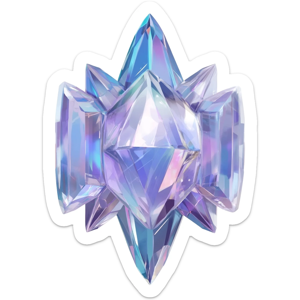 Shiny luminescent translucent diaphanous Diancie-Palkia-Amaura-Aurorus-Salamence-aesthetic-fusion-crystal-fly-decoration-deco-thing-object sticker