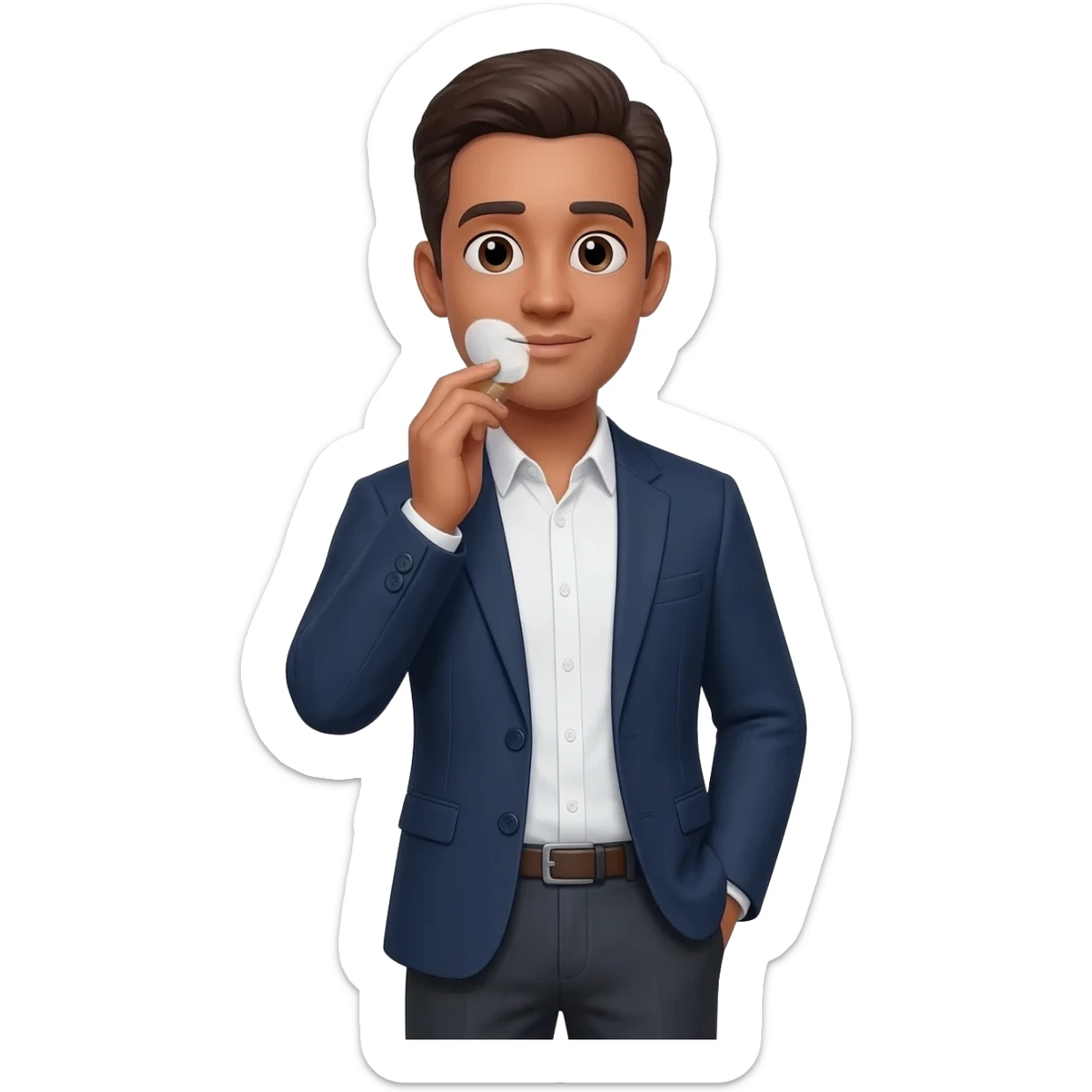 dabbing in business casual sticker