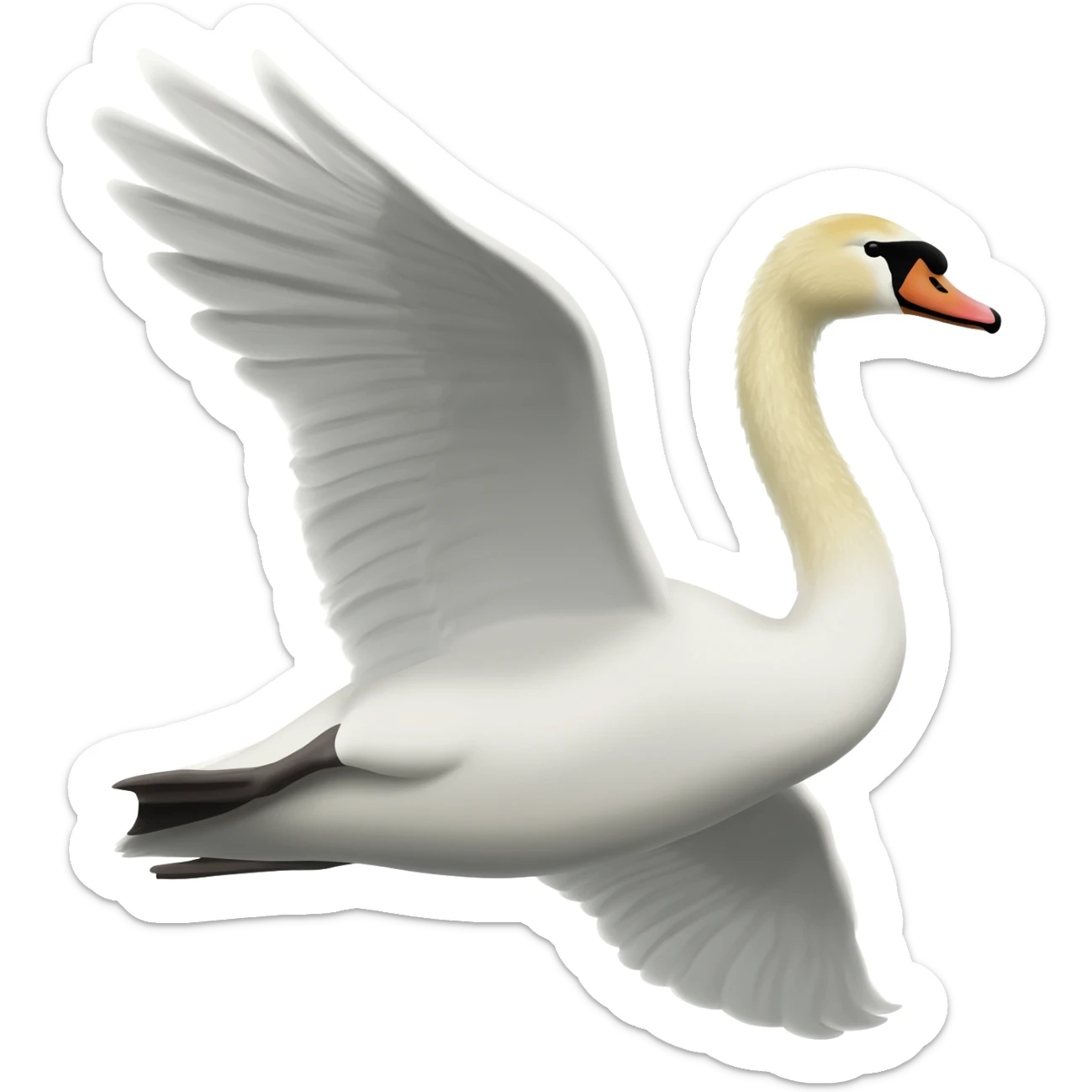 Cisne volando sticker