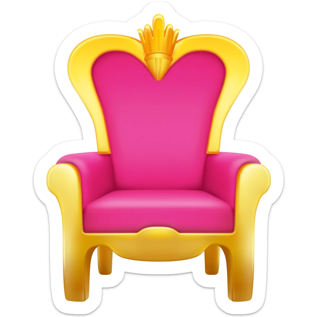 A a pink and gold queens throne sticker
