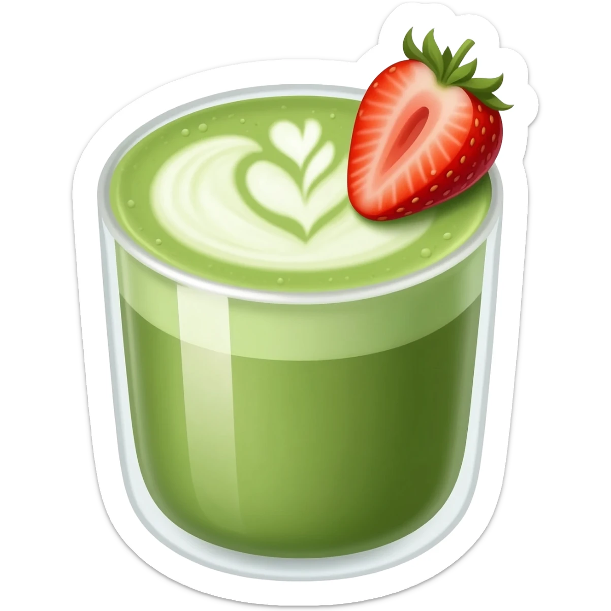 Strawberry Matcha sticker