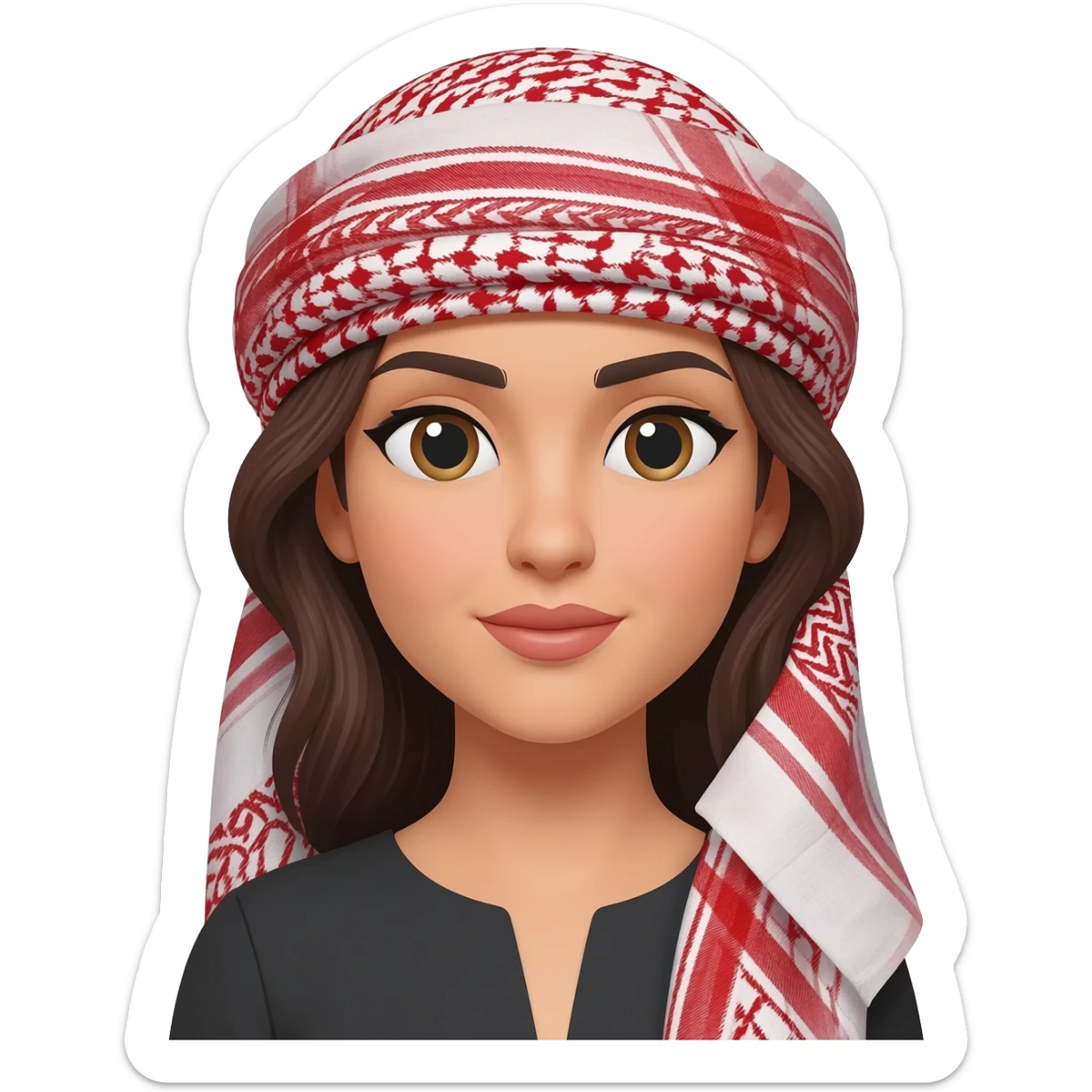Keffiyeh resistance emoji islamic wearing a girl sticker