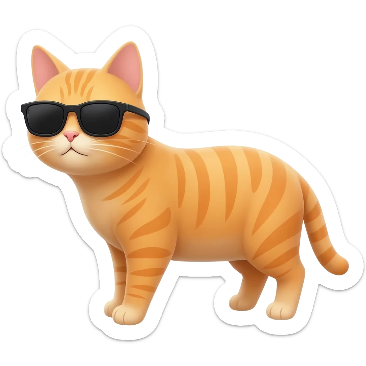 Cat wearing sunglasses sticker