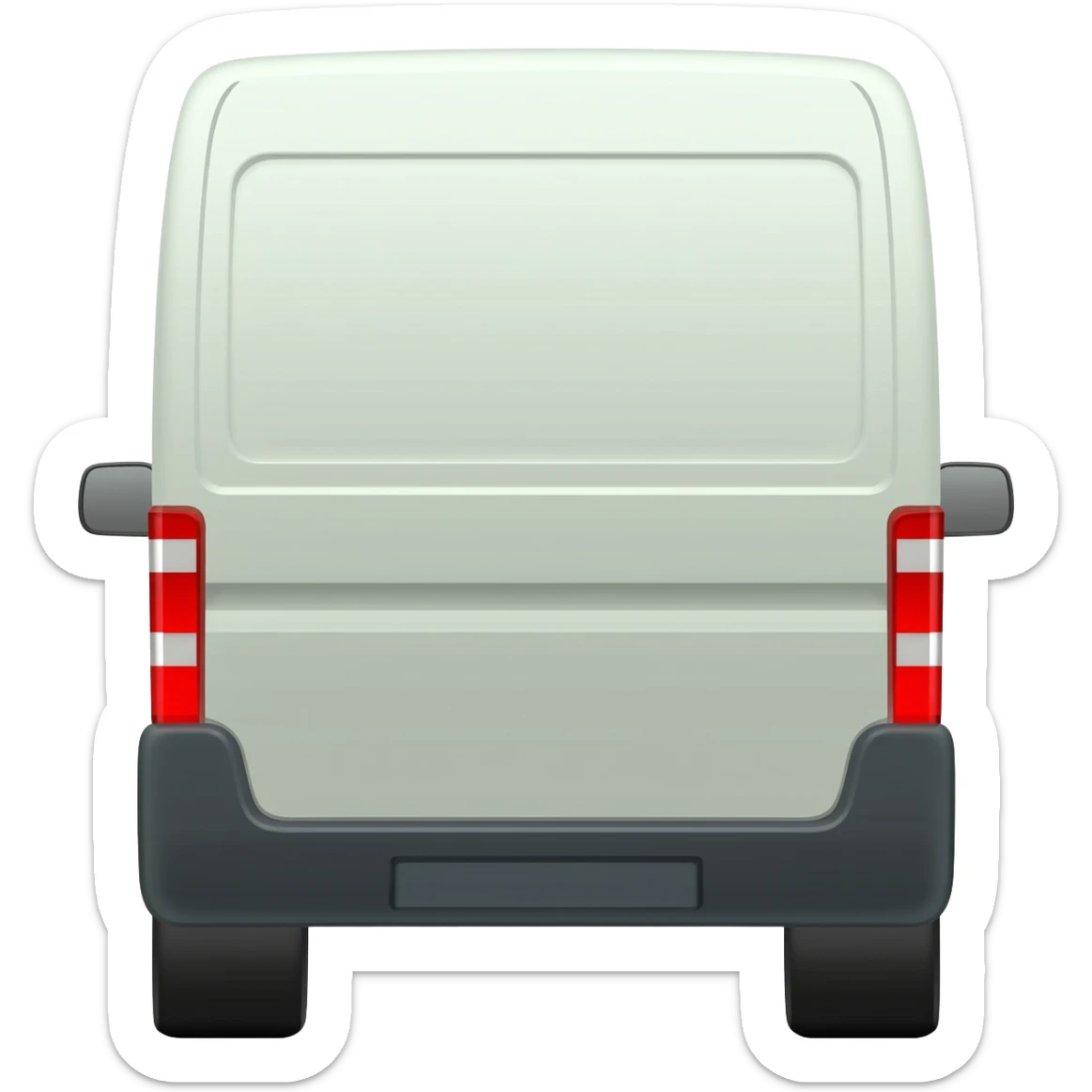 van backing up sticker