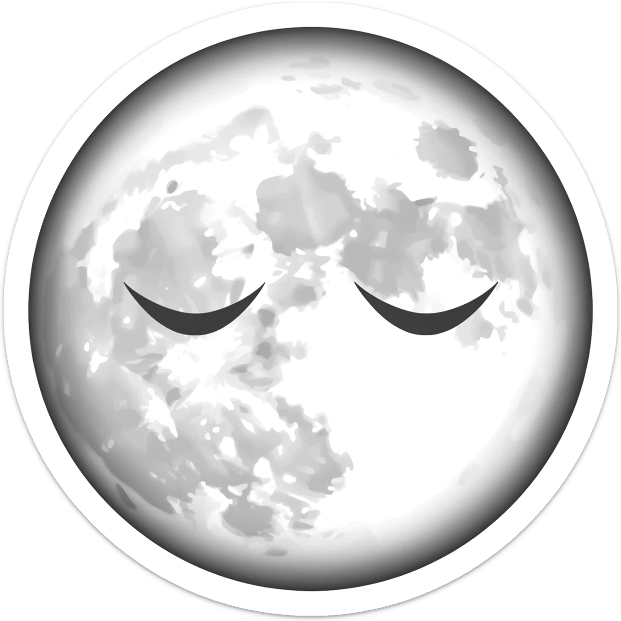 sleeping moon sticker