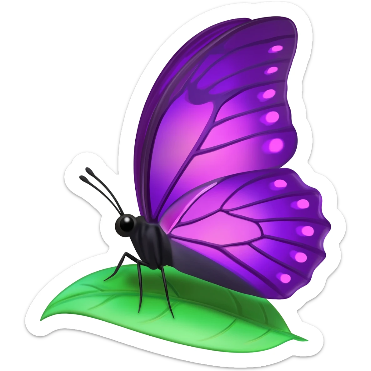 Purple butterfly emoji sticker