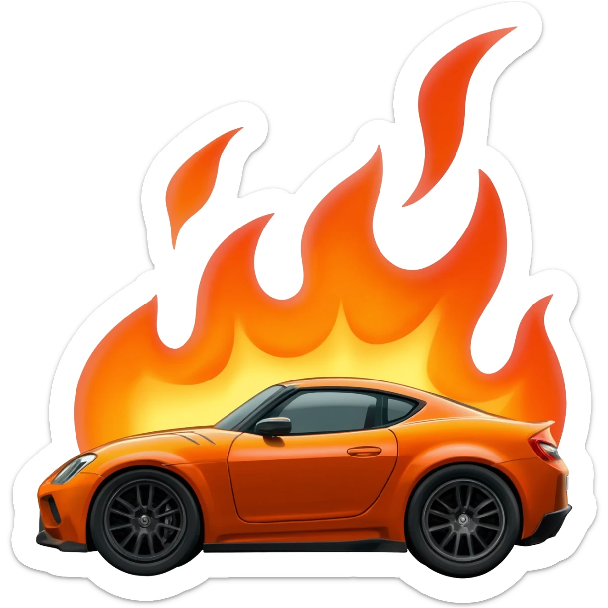 car fire sticker