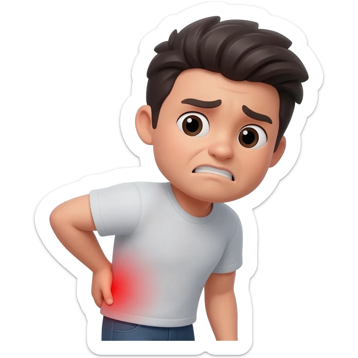 Back pain sticker