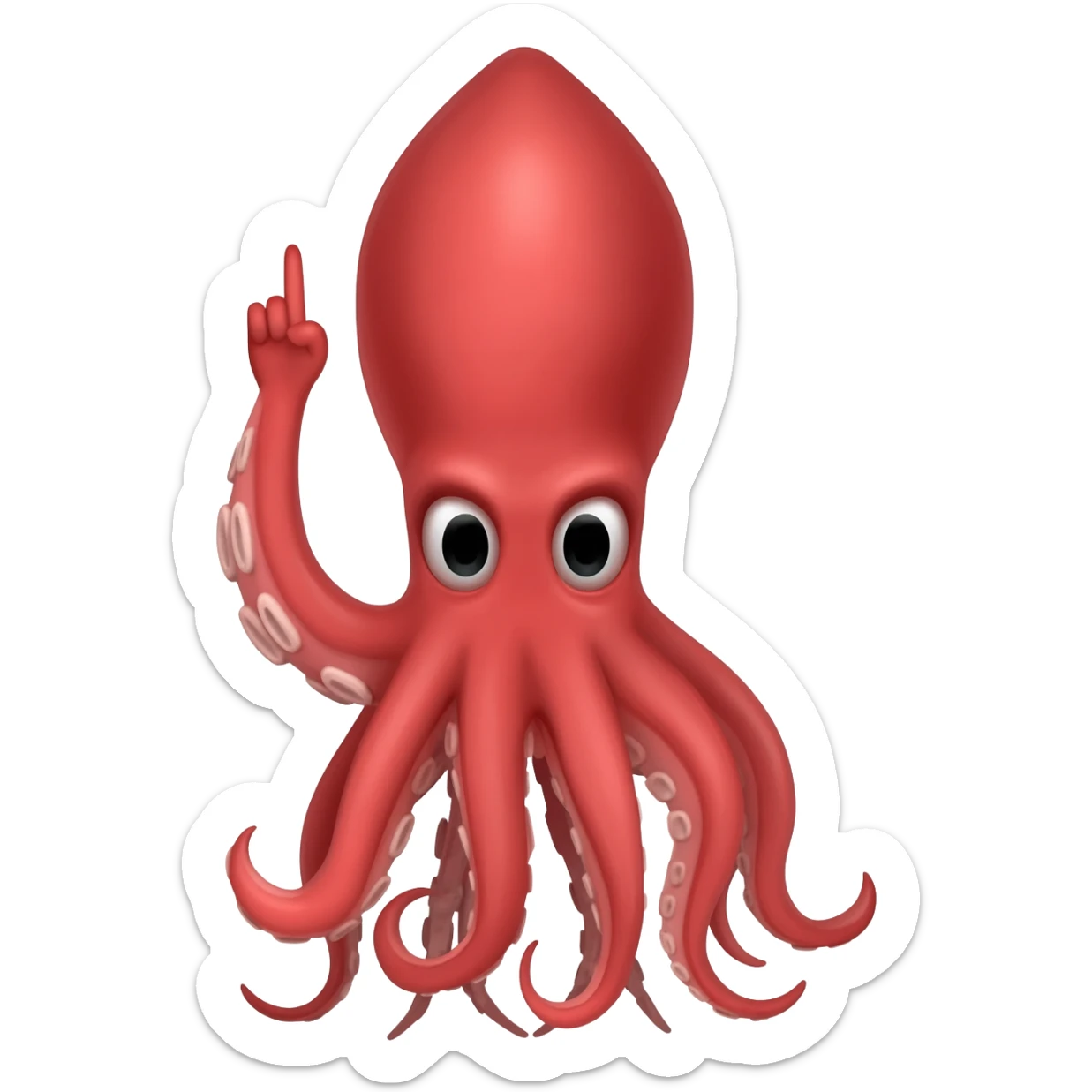 Squid doing the vulcan salute sticker