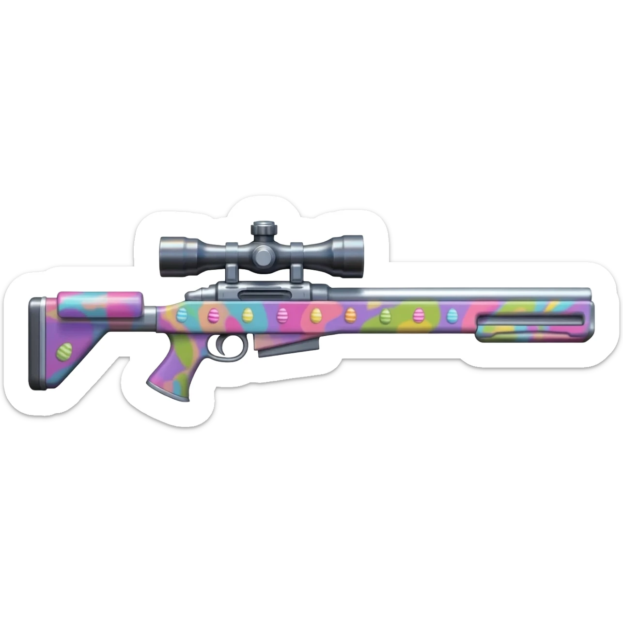 easter theme sniper rifle sticker