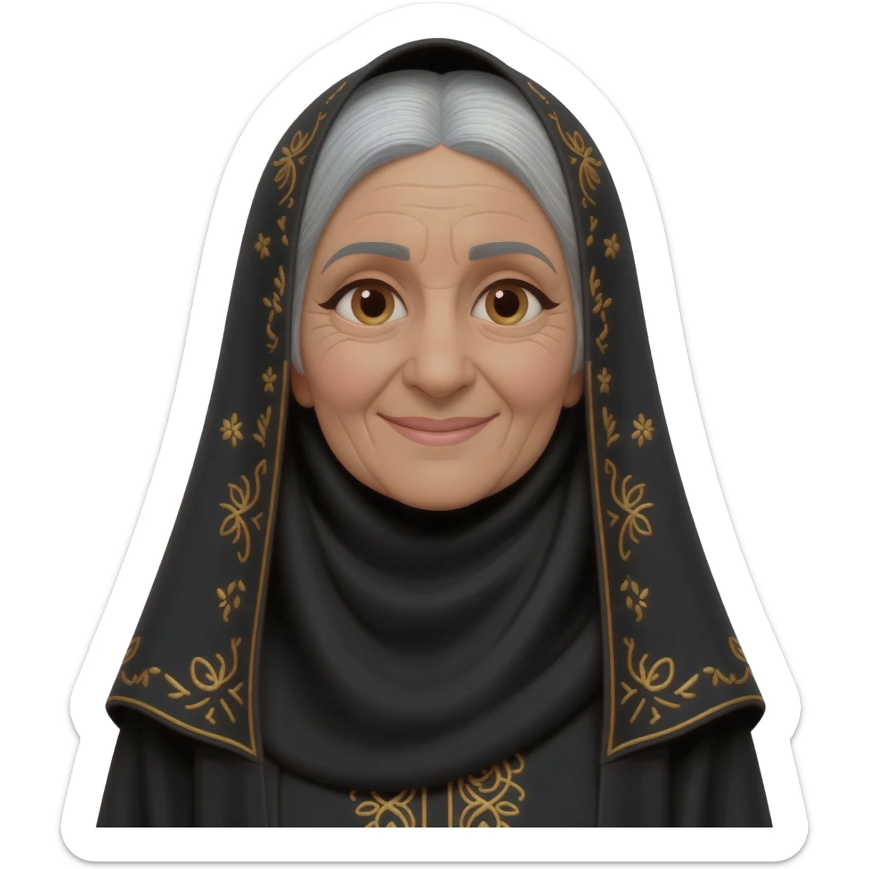 Grand mère voilée arabe sticker