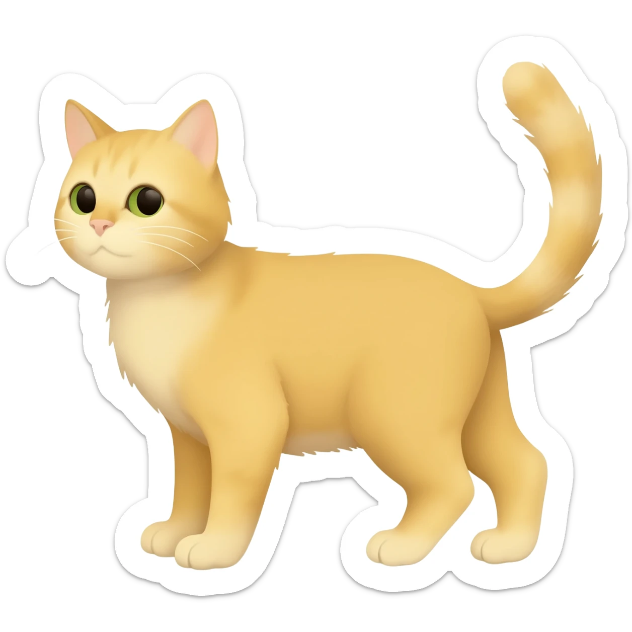 Blonde cat sticker