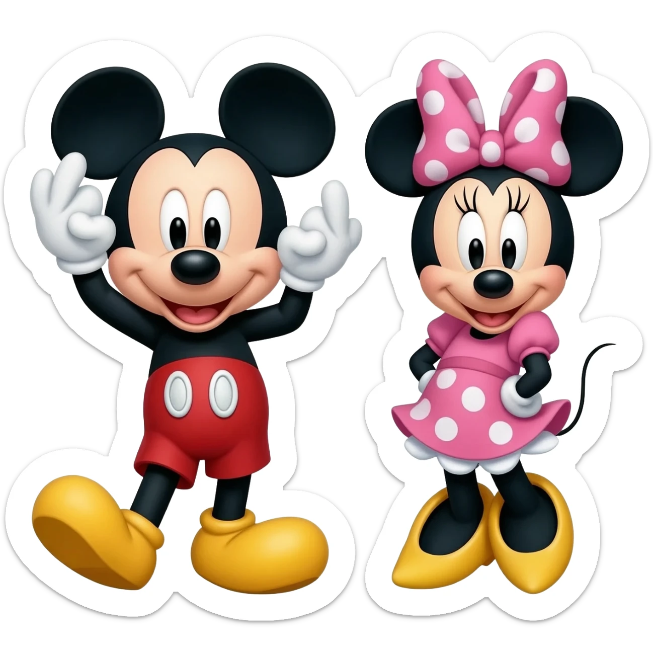 Mickey Mouse & Minnie Mouse sticker