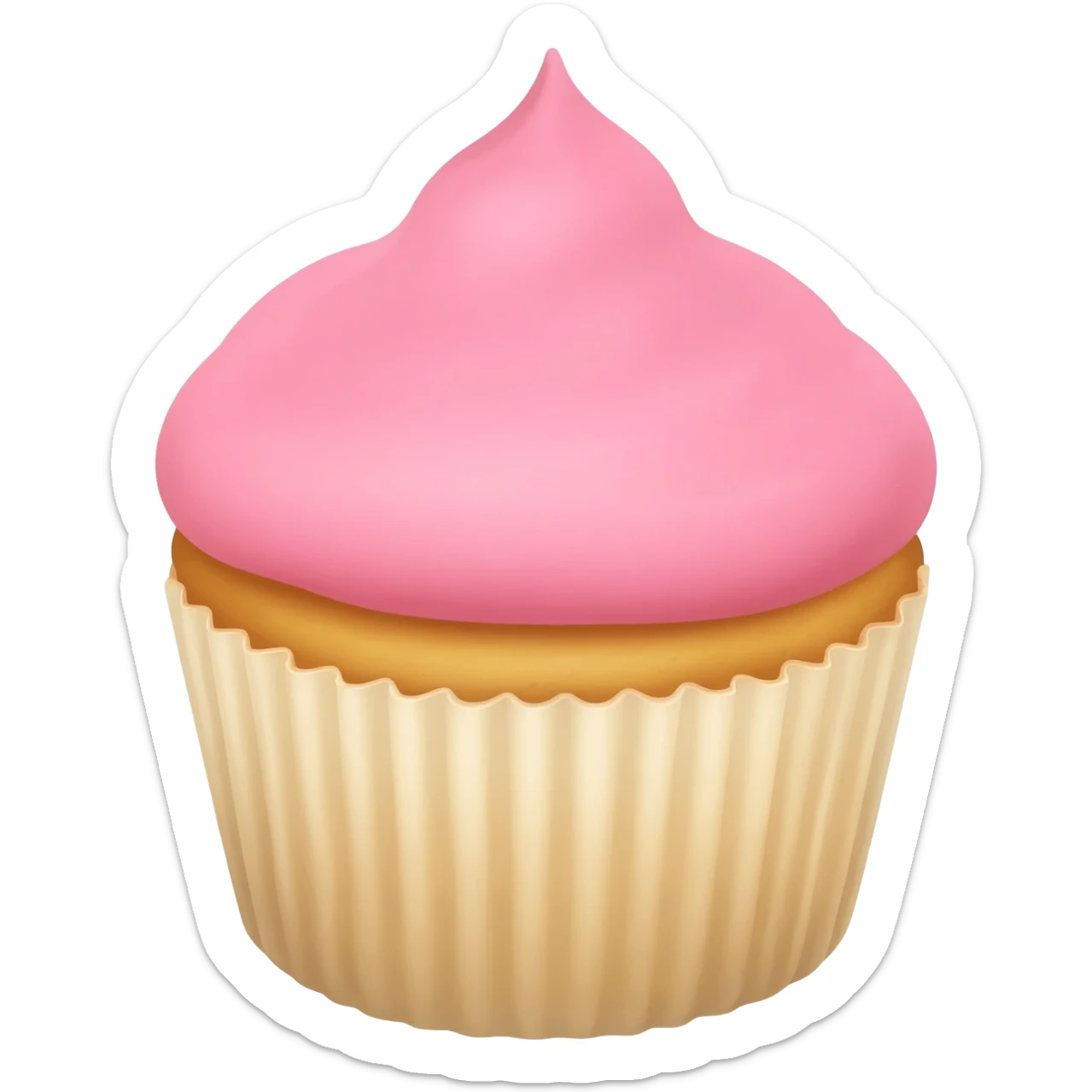 Cupcake with pink icing sticker