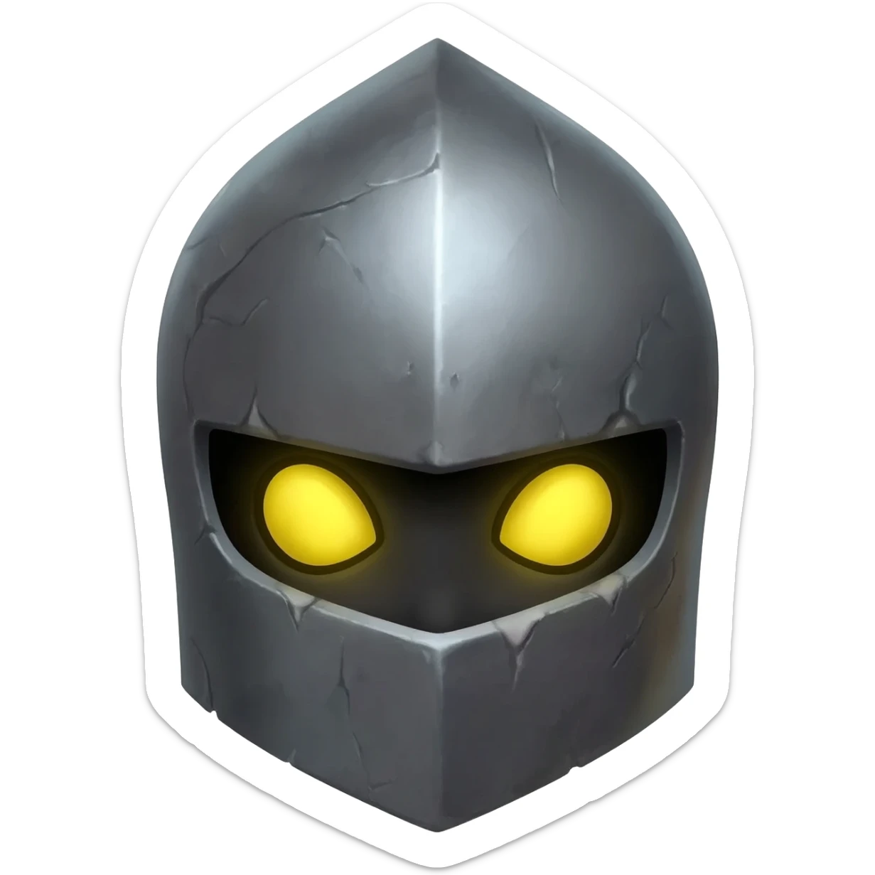 The knight head from hollow knight sticker