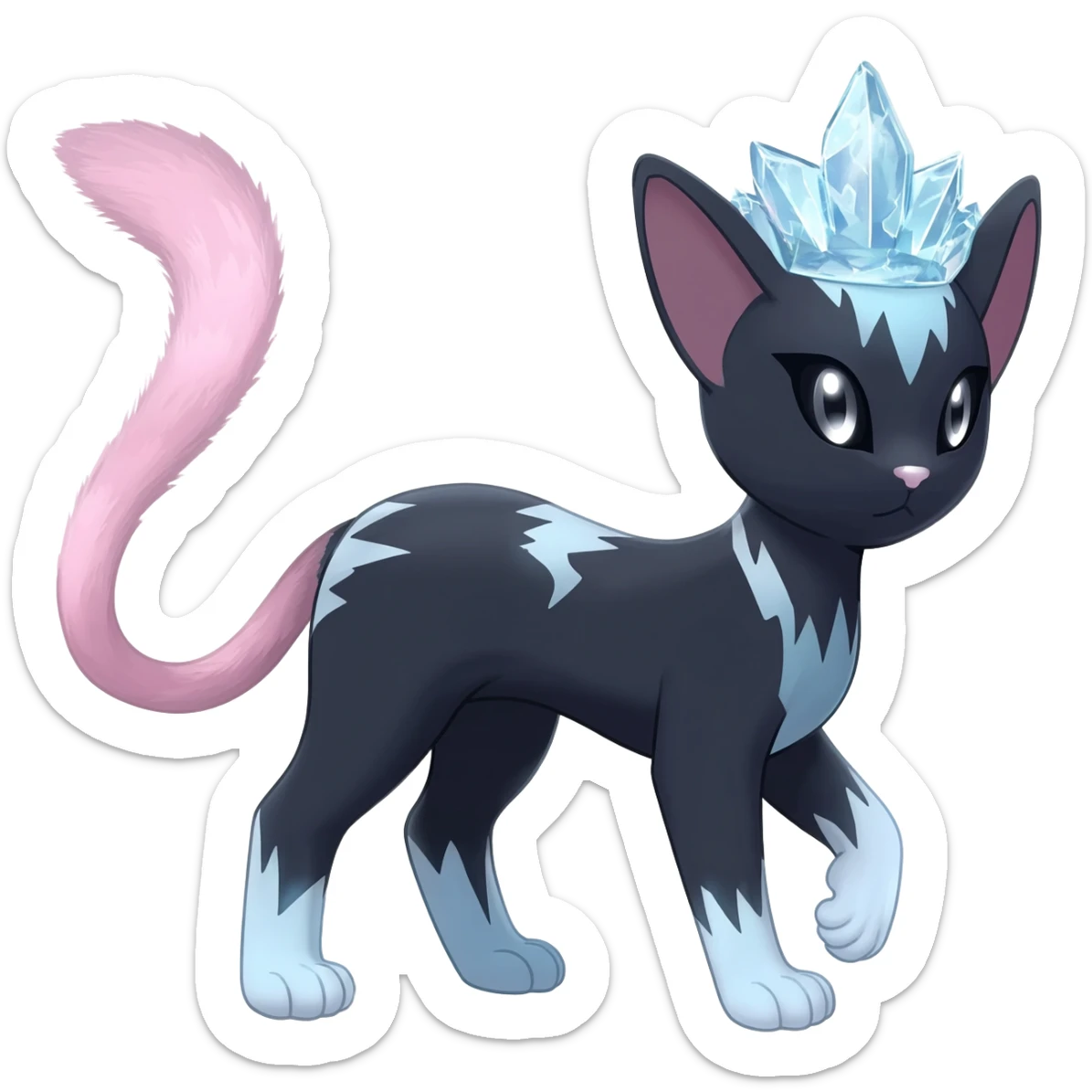 Umbreon-Glaceon-Sylveon-hybrid-animal-Fakémon-Pokémon-fusion sticker