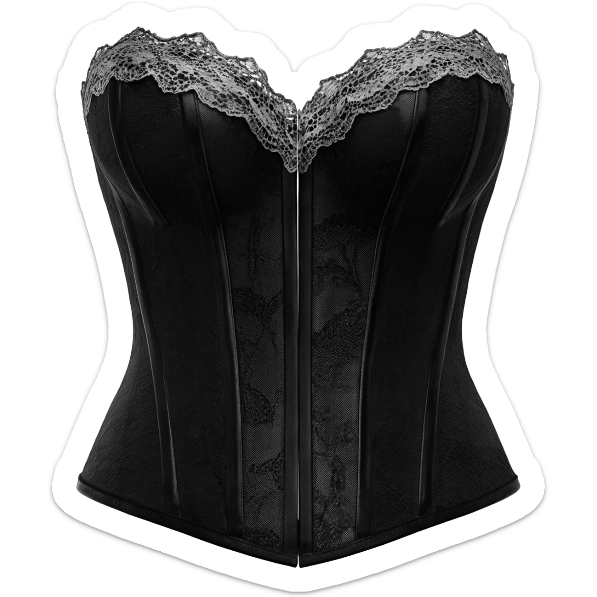 gothic lace corset black sticker