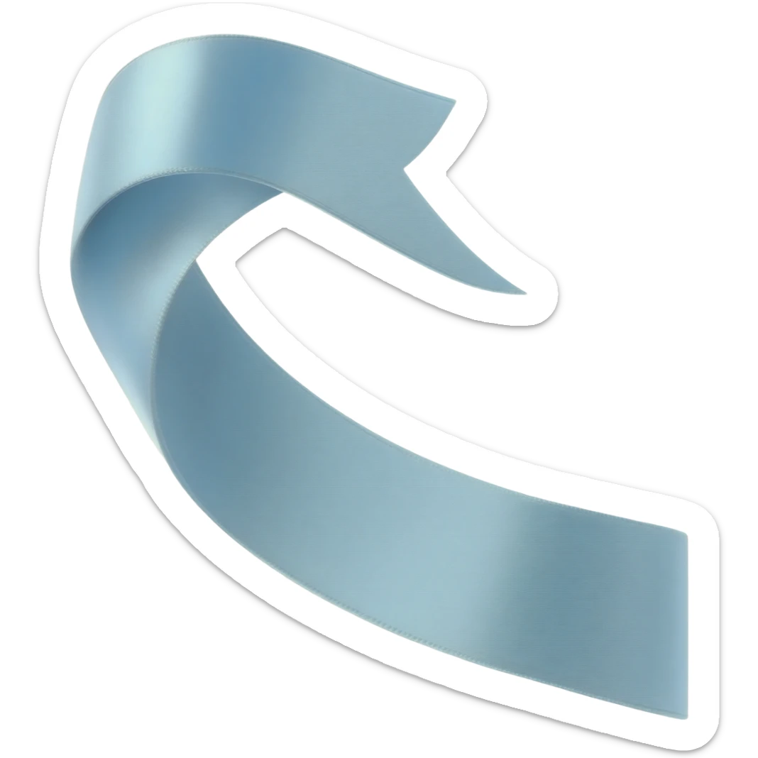 Light Blue ribbon sticker