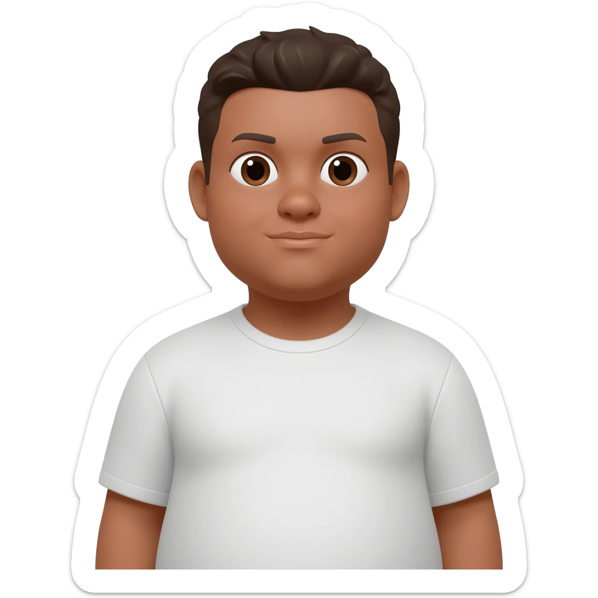 Obese light brown skin teenager standing up sticker