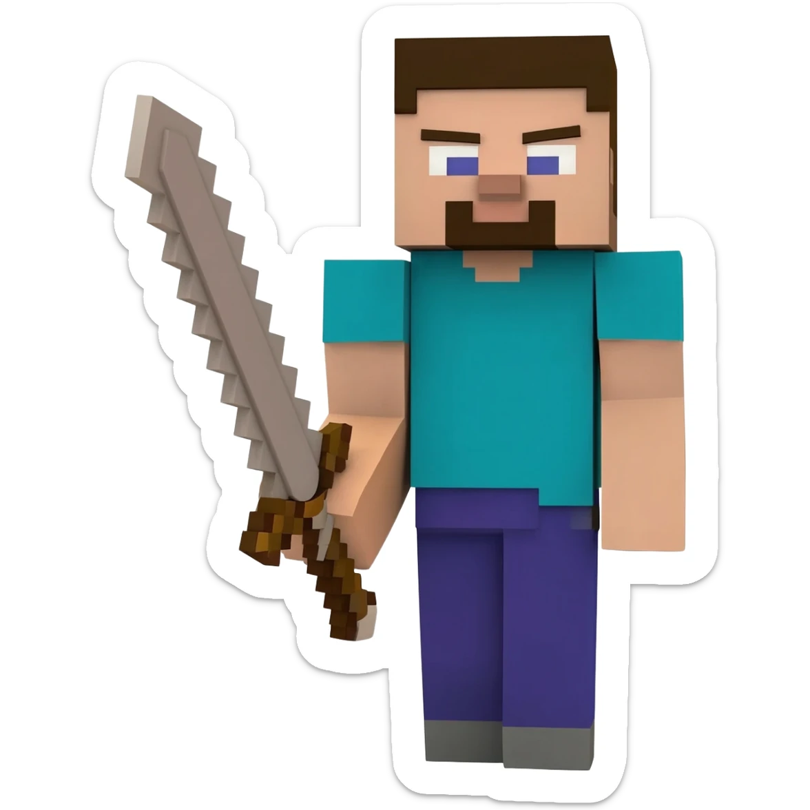 Minecraft steve full body sticker