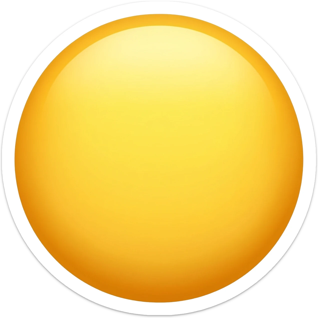 Yellow circle with no eyebrows and nose and the feeling is neutral sticker