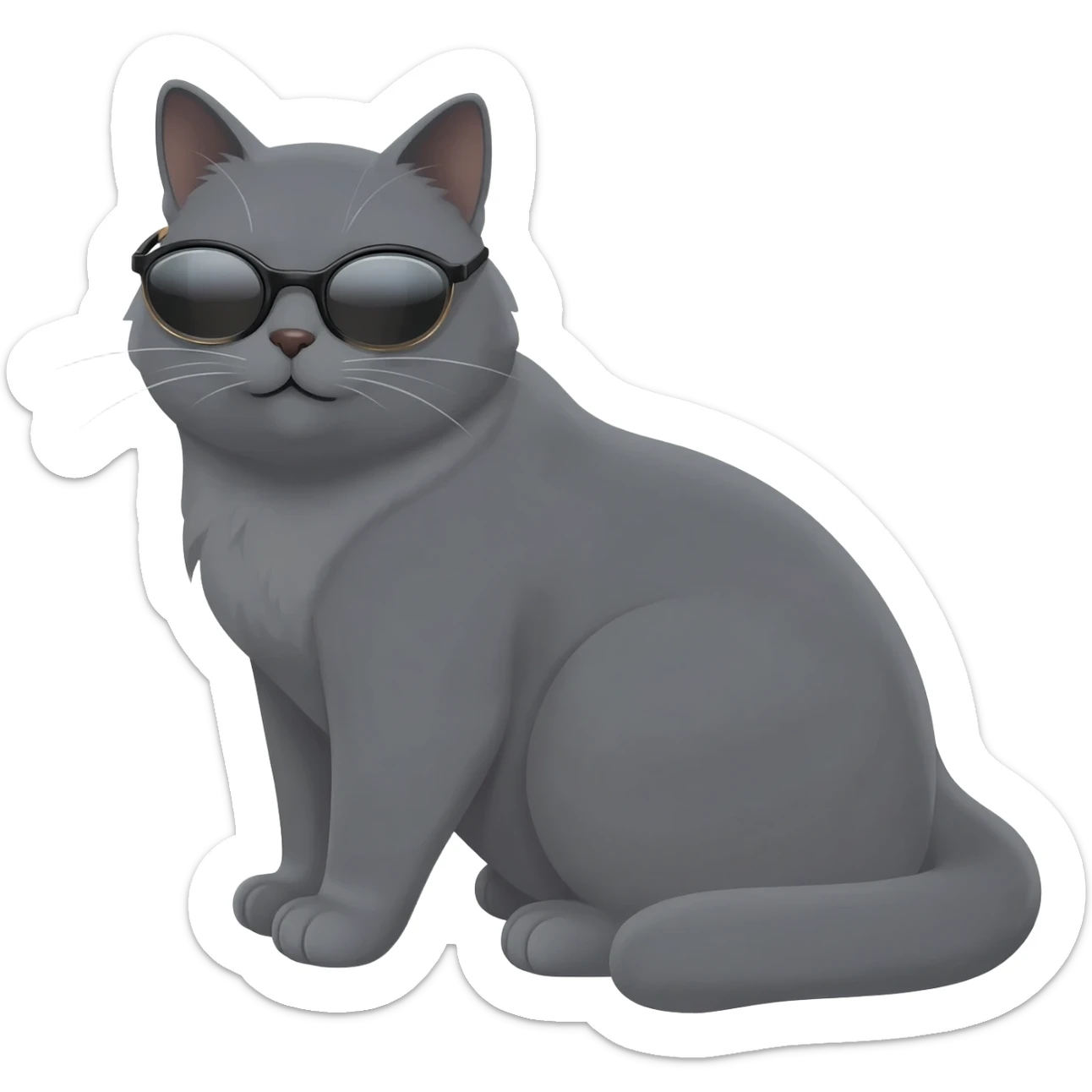Cat wearing sunglasses sticker