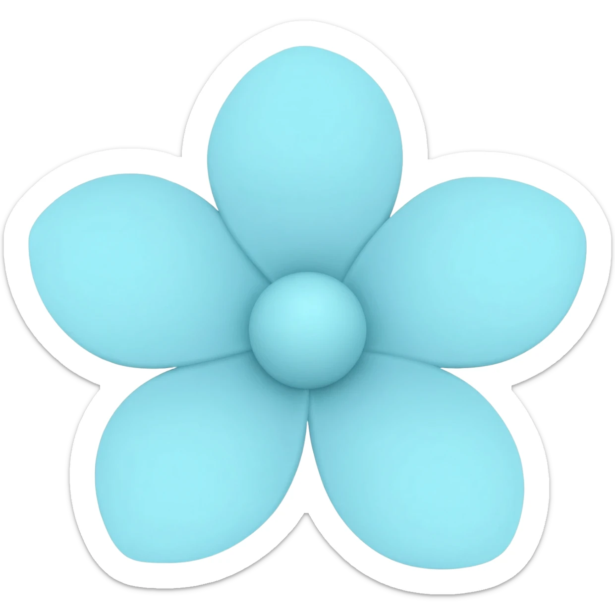 Light blue flower sticker