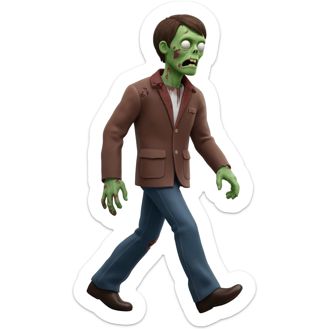 zombie walking sticker