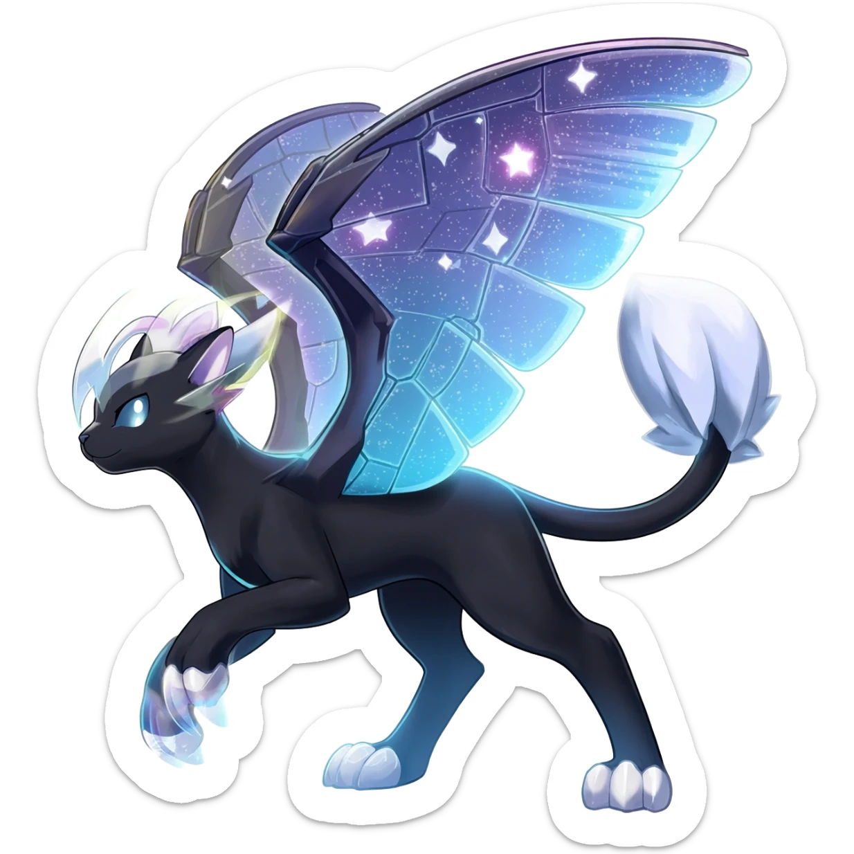 Shiny Starry Trico-Nargacuga-Silvally-Absol-Digimon-fusion sticker