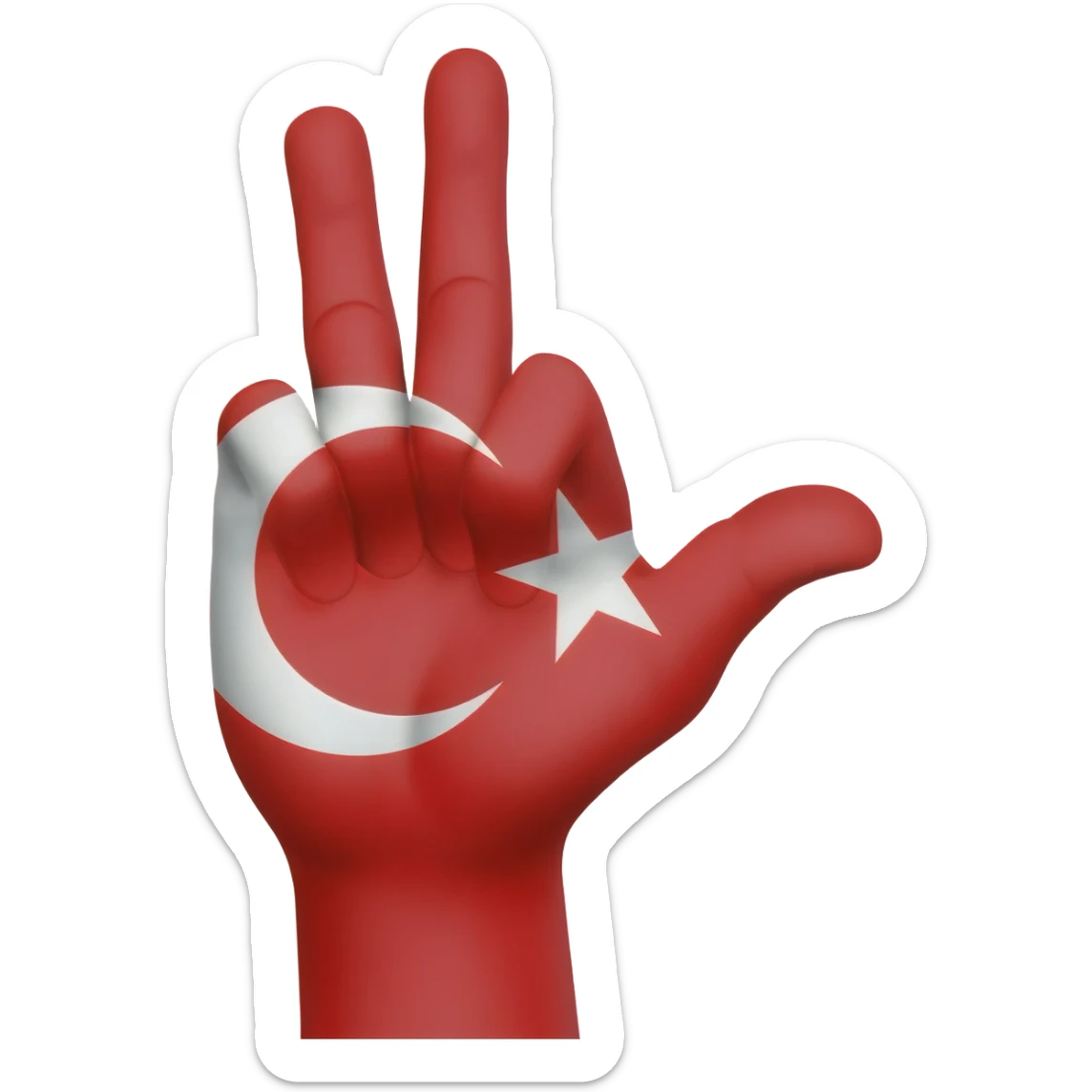 Turkish middle finger thumb been fingers sticker