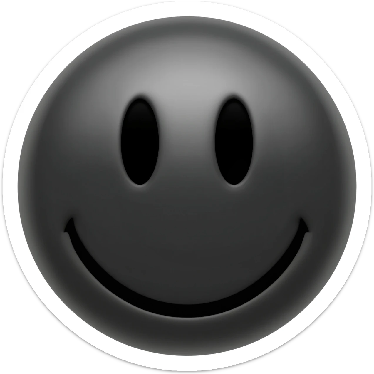 generate a smiley face crazy black sticker