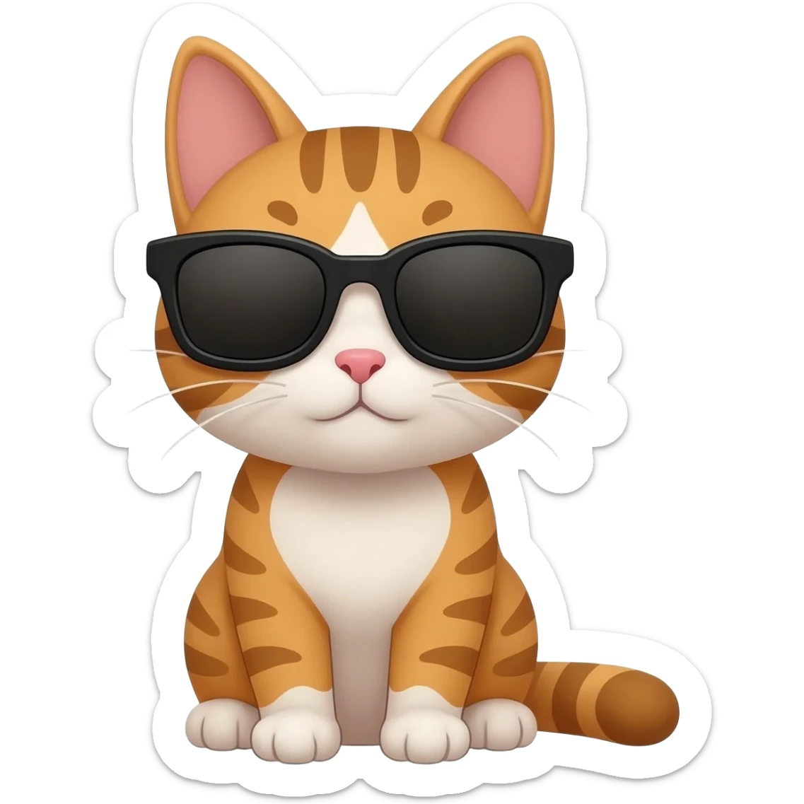 Cat wearing sunglasses sticker