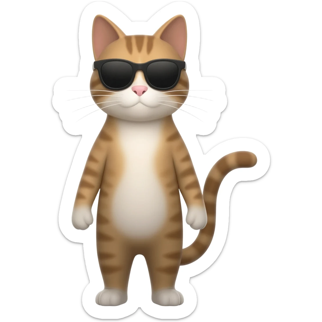 Cat with sunglasses sticker