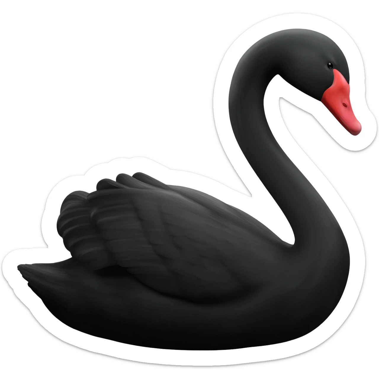Black swan sticker