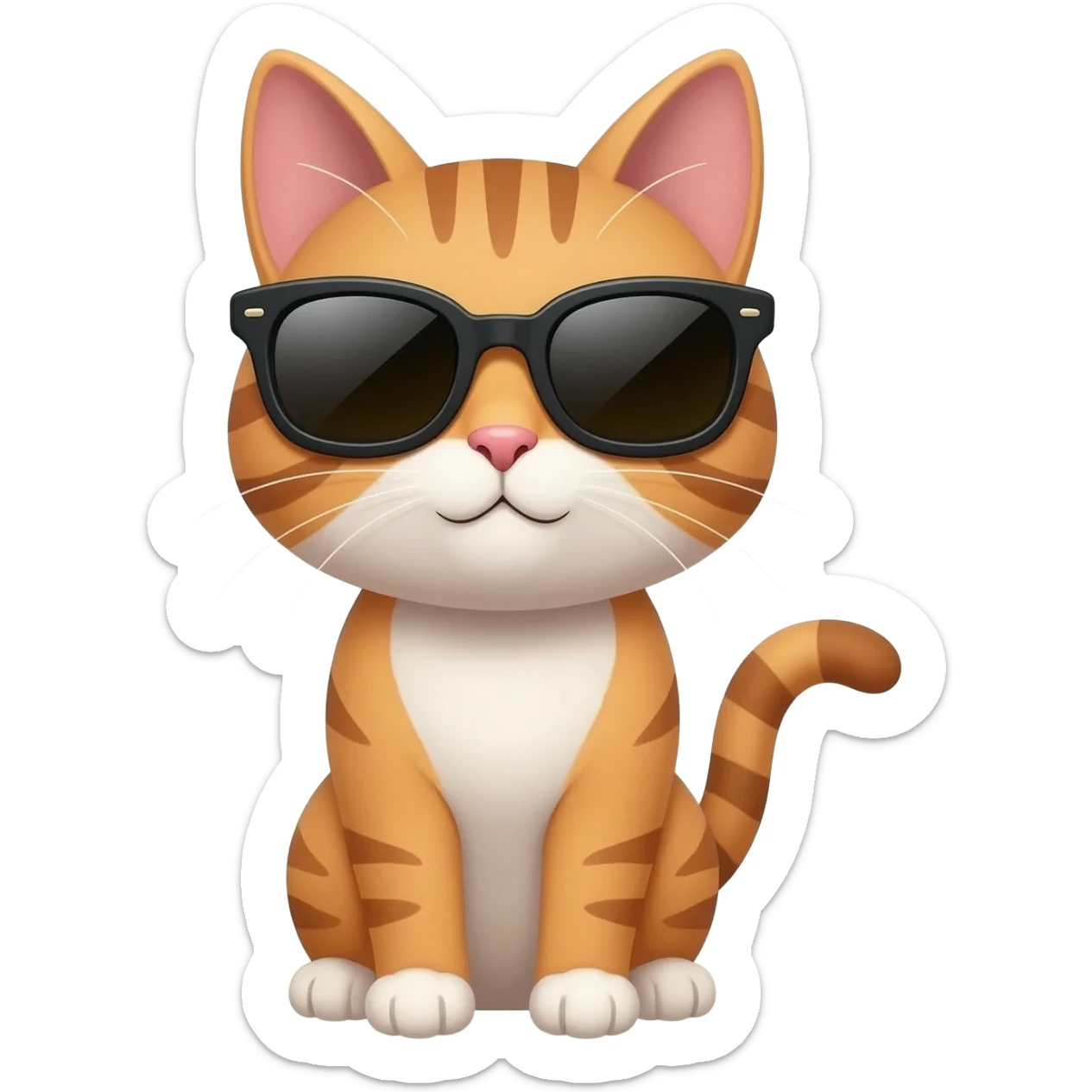 Cat wearing sunglasses sticker