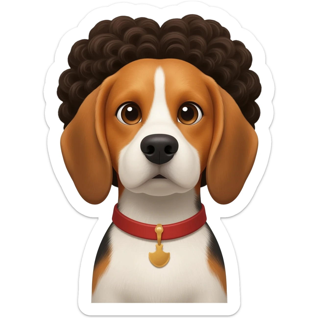 course femme metisse avec un beagles sticker