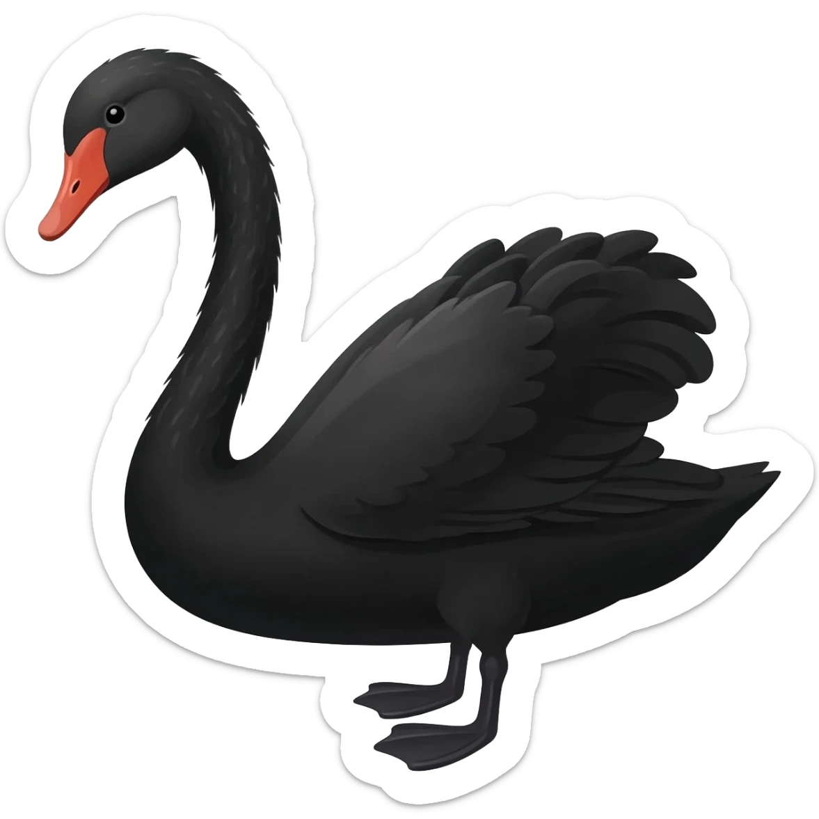 Black swan sticker