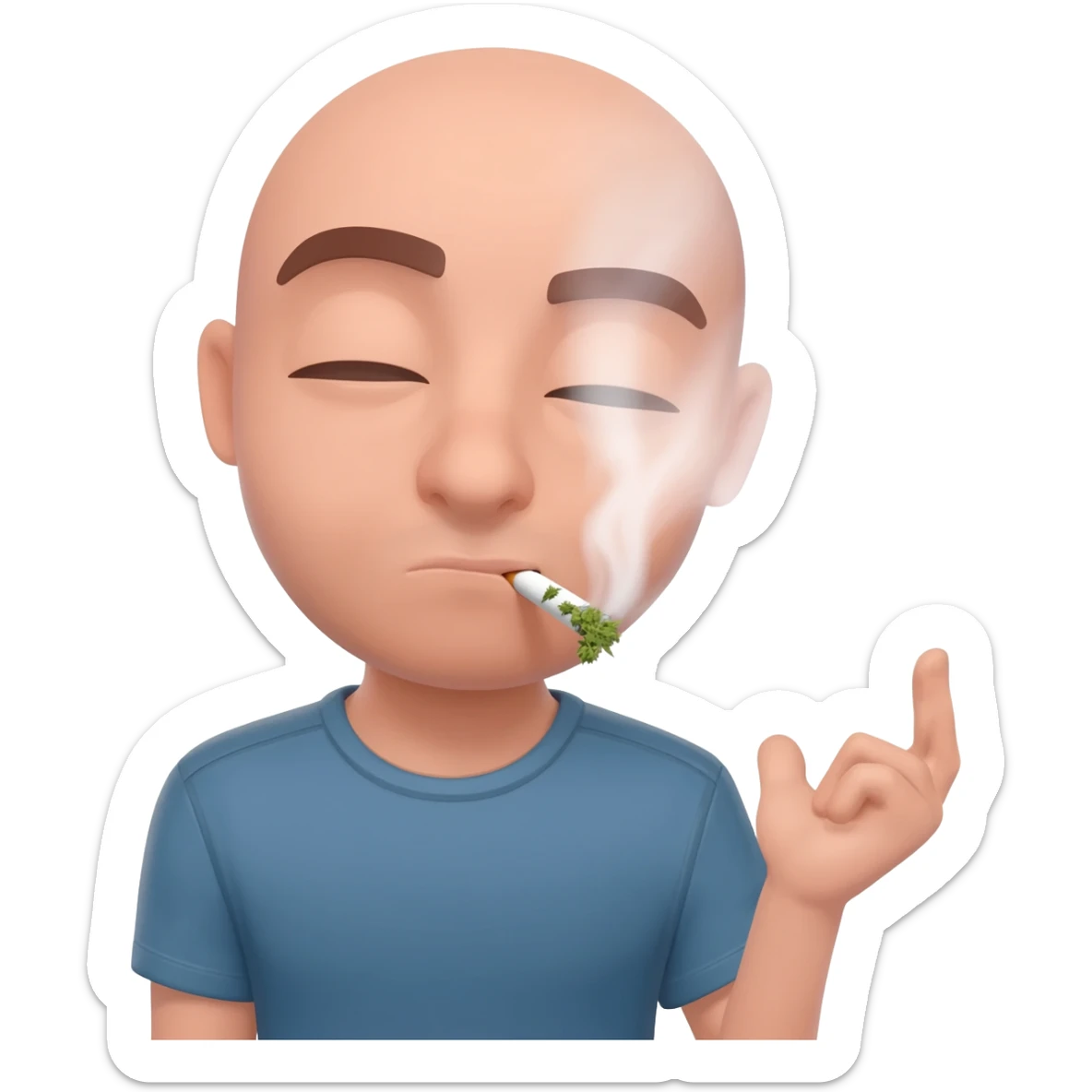 Smoking weed and get real high sticker