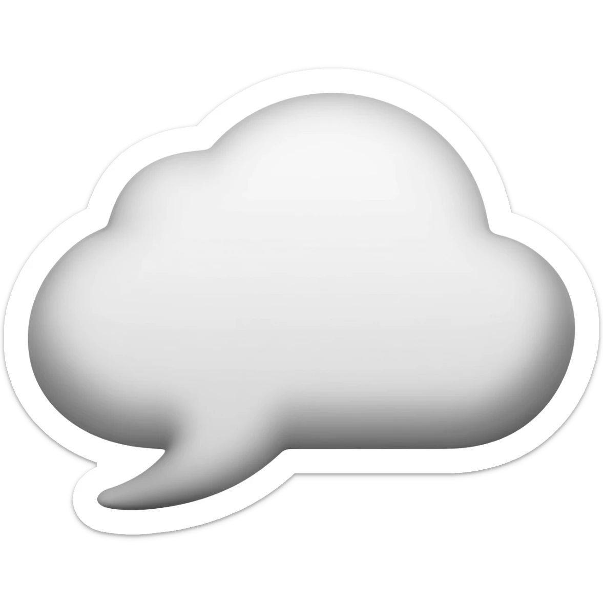 white cloud chat bubble sticker