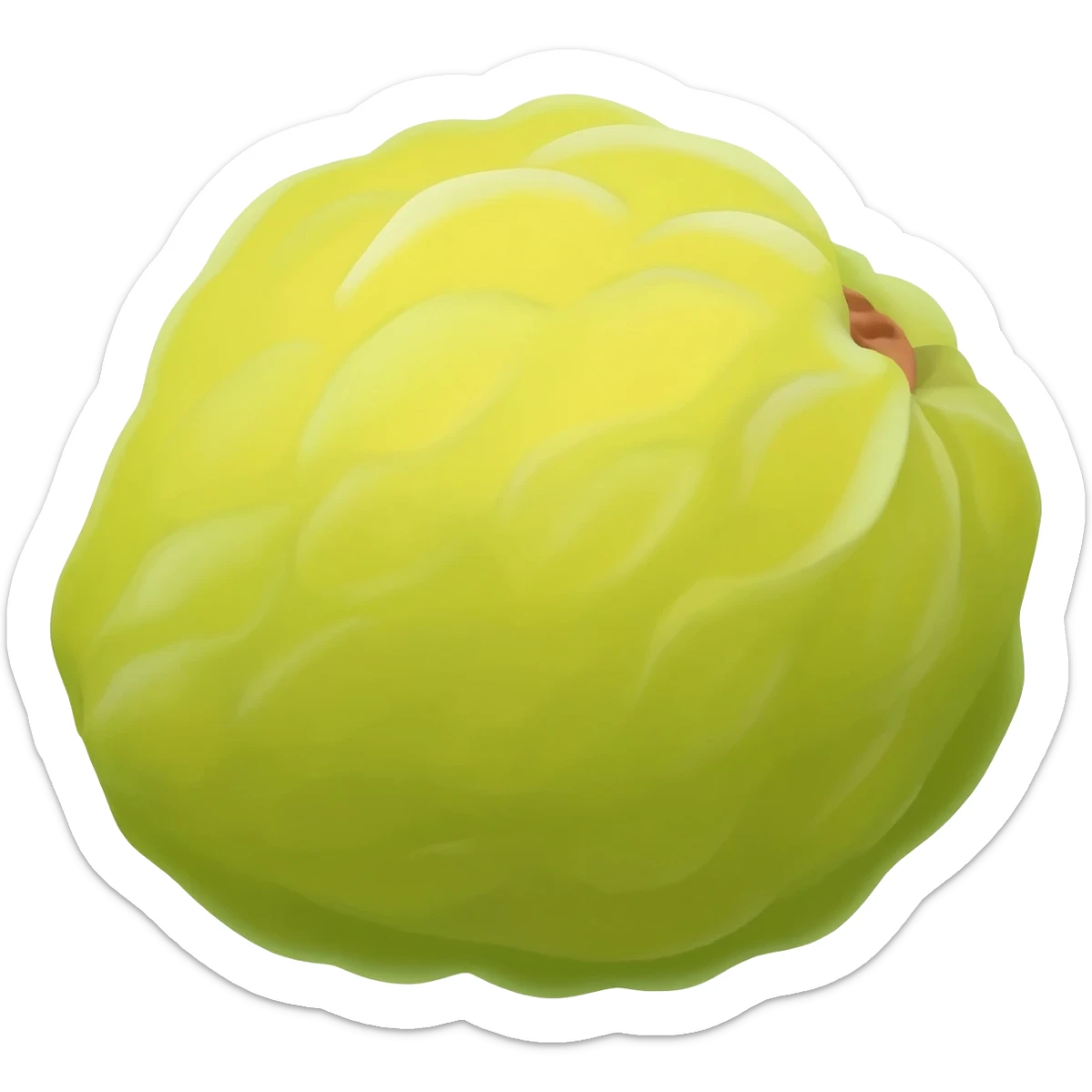 Chikoo fruit emoji sticker