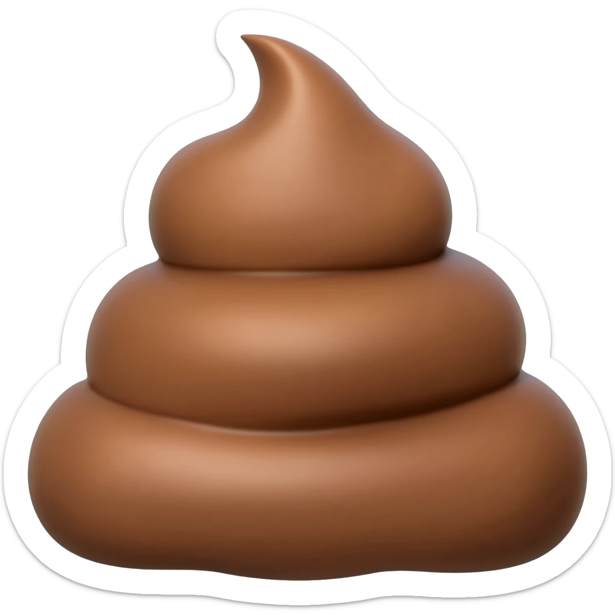 Poop cone ice cream sticker