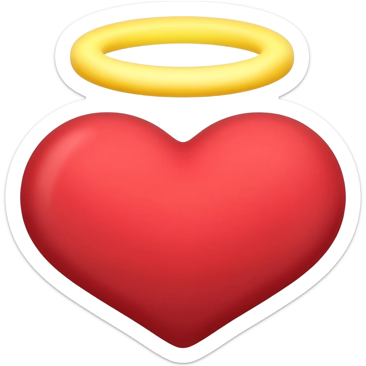 Heart with halo on top sticker