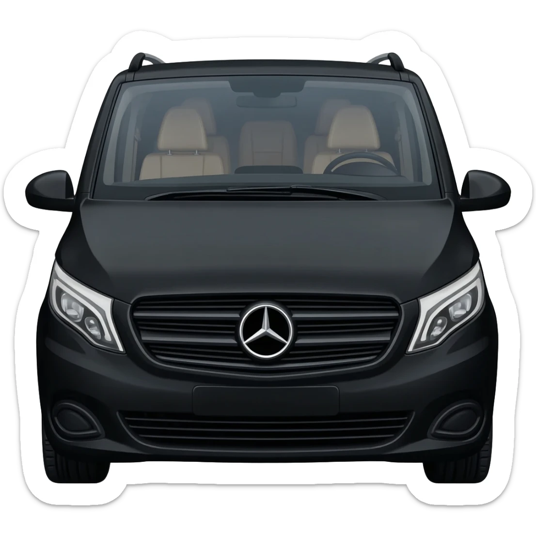 Black mercedes vip vito sticker
